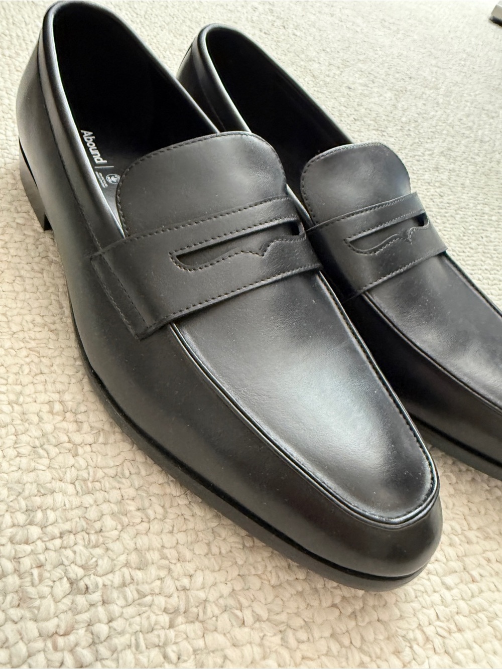 Abound Black Slip-On Penny Loafers for Men